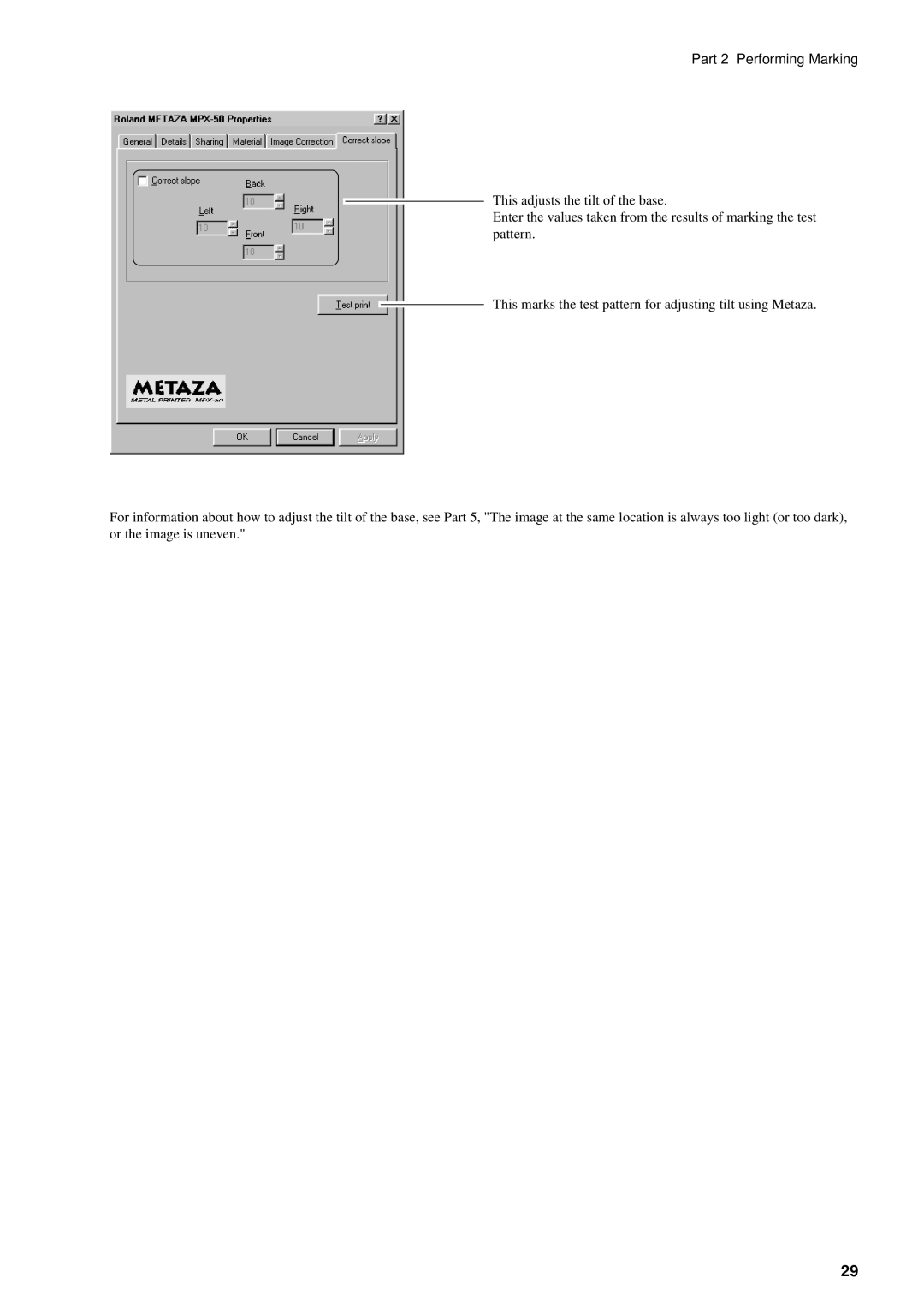 Roland MPX-50 user manual Part 2 Performing Marking 