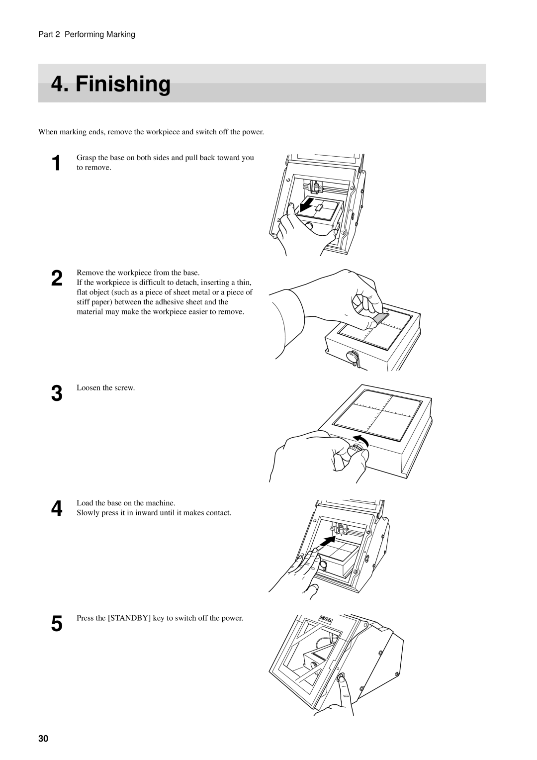 Roland MPX-50 user manual Finishing 