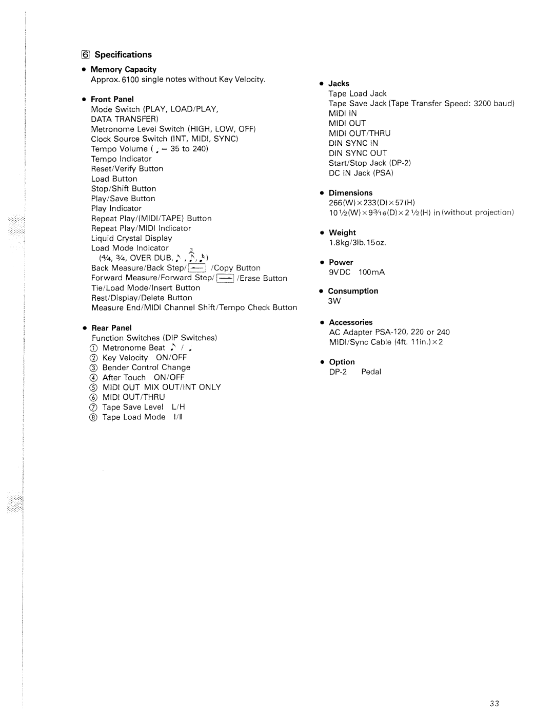 Roland MSQ-100 manual 