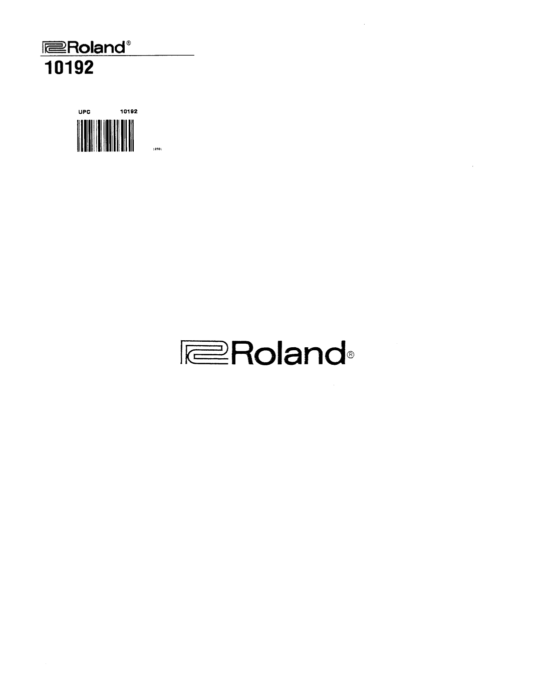 Roland MSQ-100 manual 