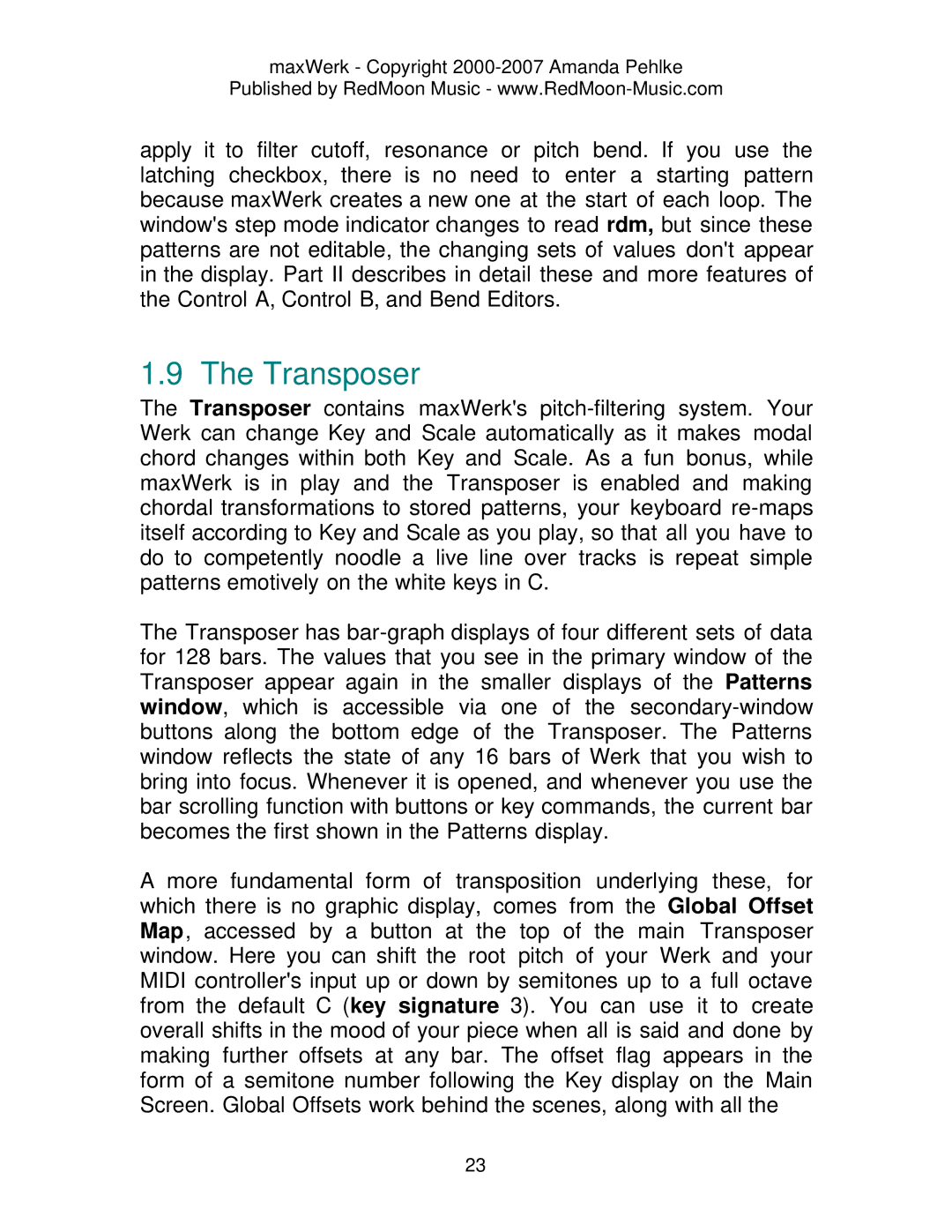 Roland Musical Instrument manual Transposer 