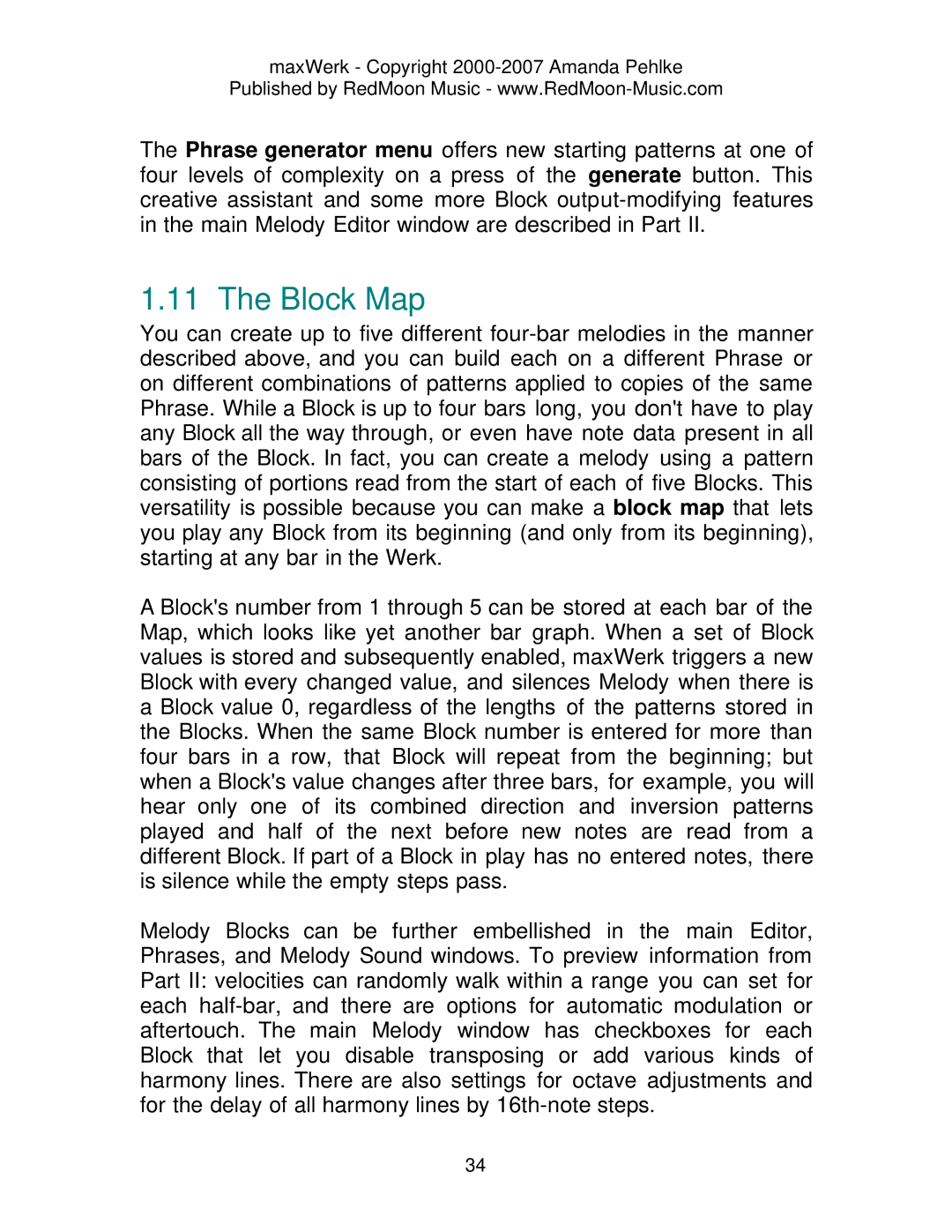 Roland Musical Instrument manual Block Map 