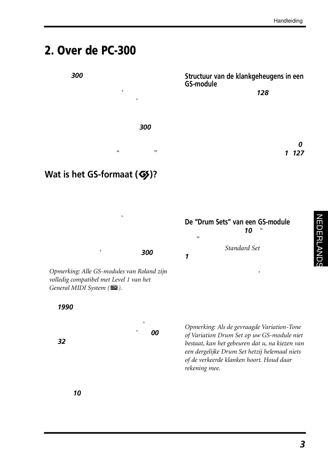 Roland owner manual Over de PC-300, Wat is het GS-formaat g?, Structuur van de klankgeheugens in een GS-module 