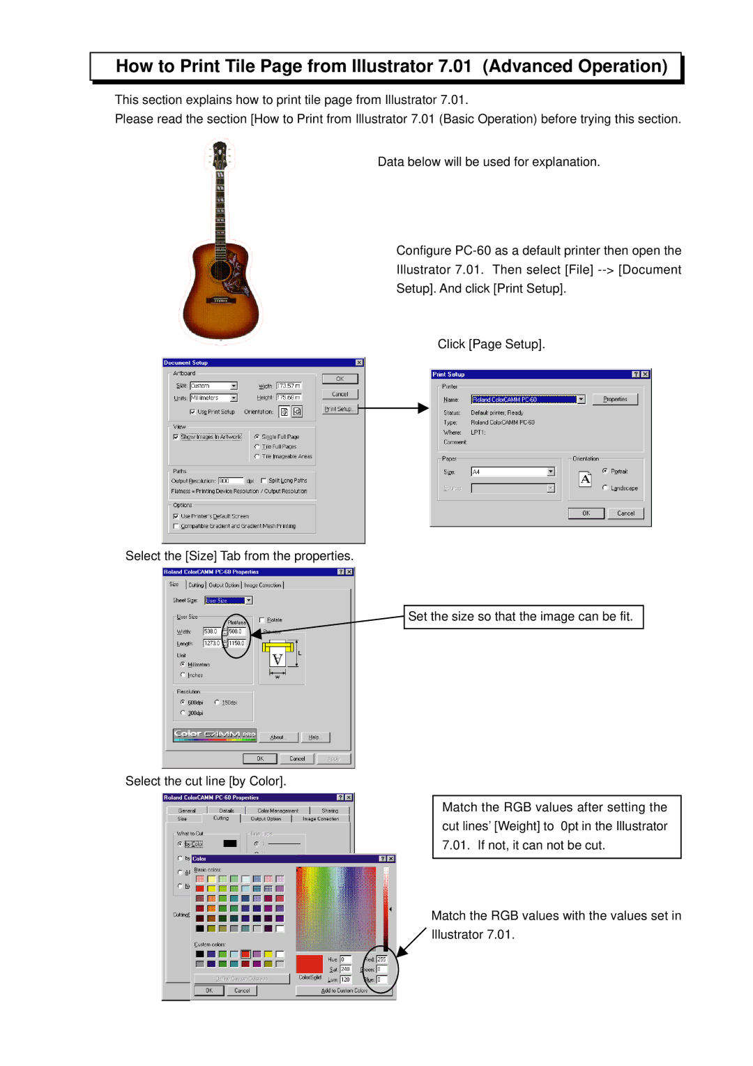 Roland PC-60 manual 