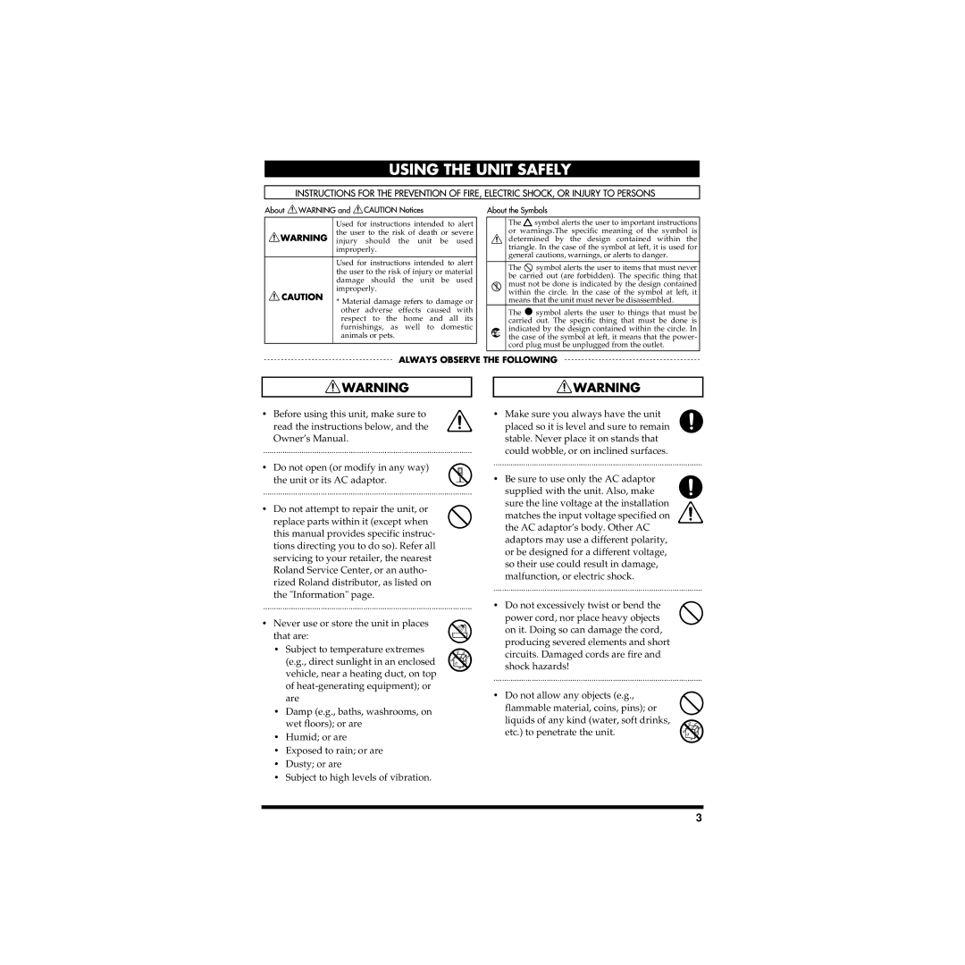 Roland PC-70 owner manual 