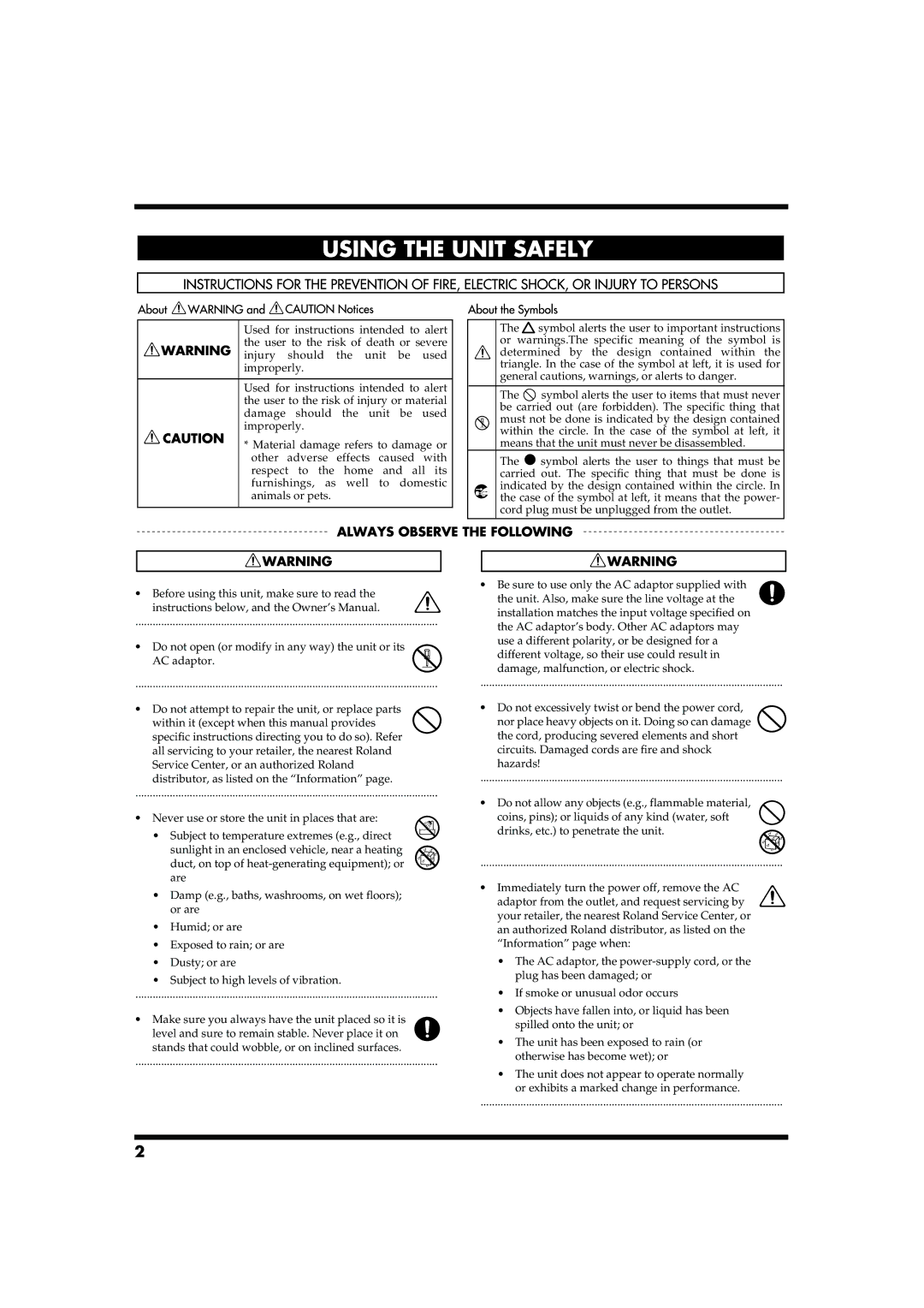 Roland PK-7 owner manual 