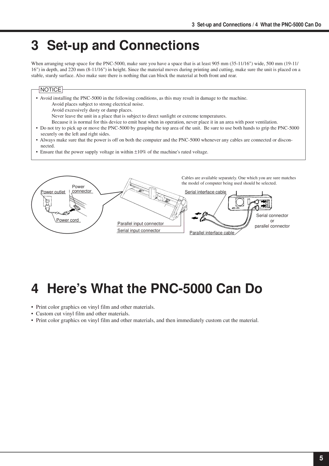 Roland user manual Here’s What the PNC-5000 Can Do, Set-up and Connections / 4 What the PNC-5000 Can Do 