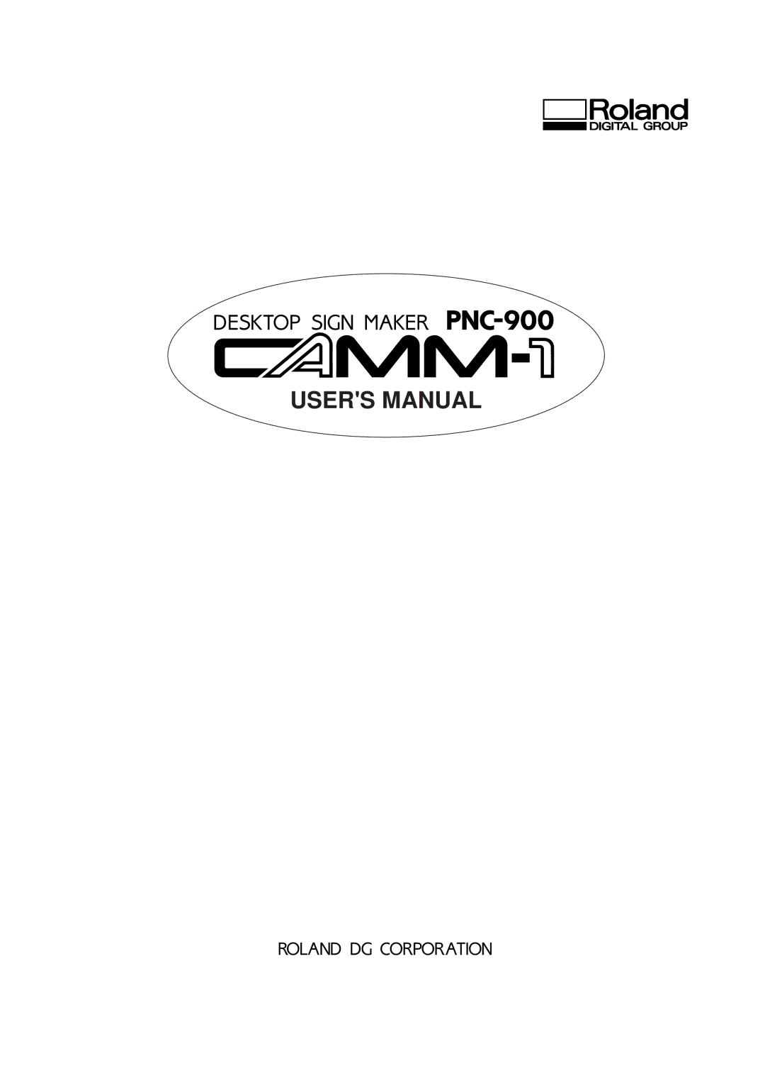 Roland PNC-900 user manual Desktop Sign Maker 