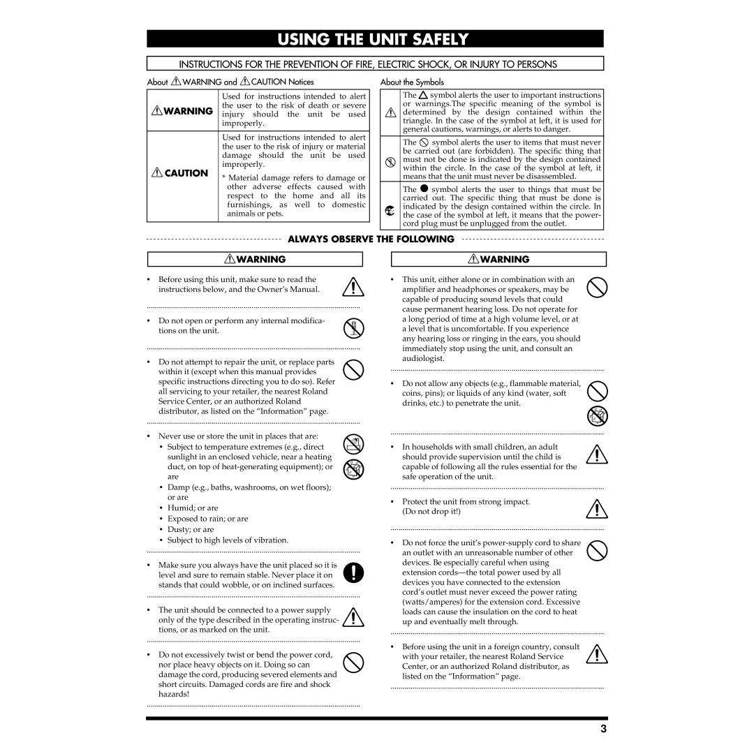 Roland pt-2000 owner manual 