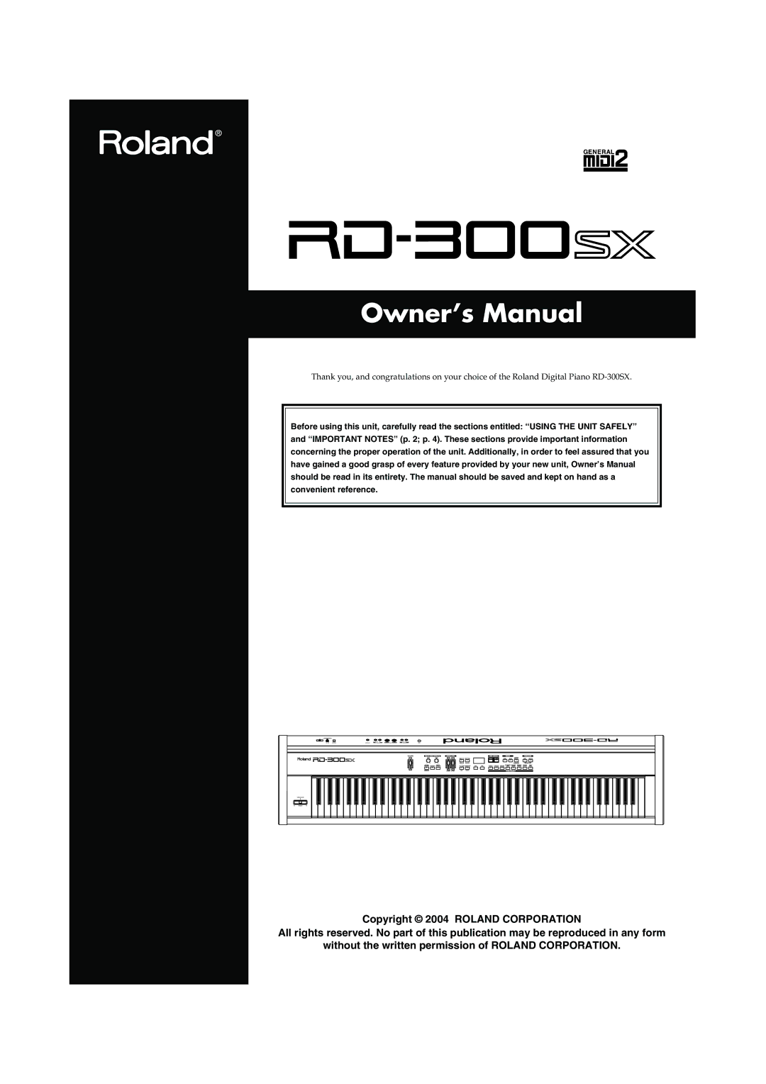 Roland RD-300SX owner manual 201a 