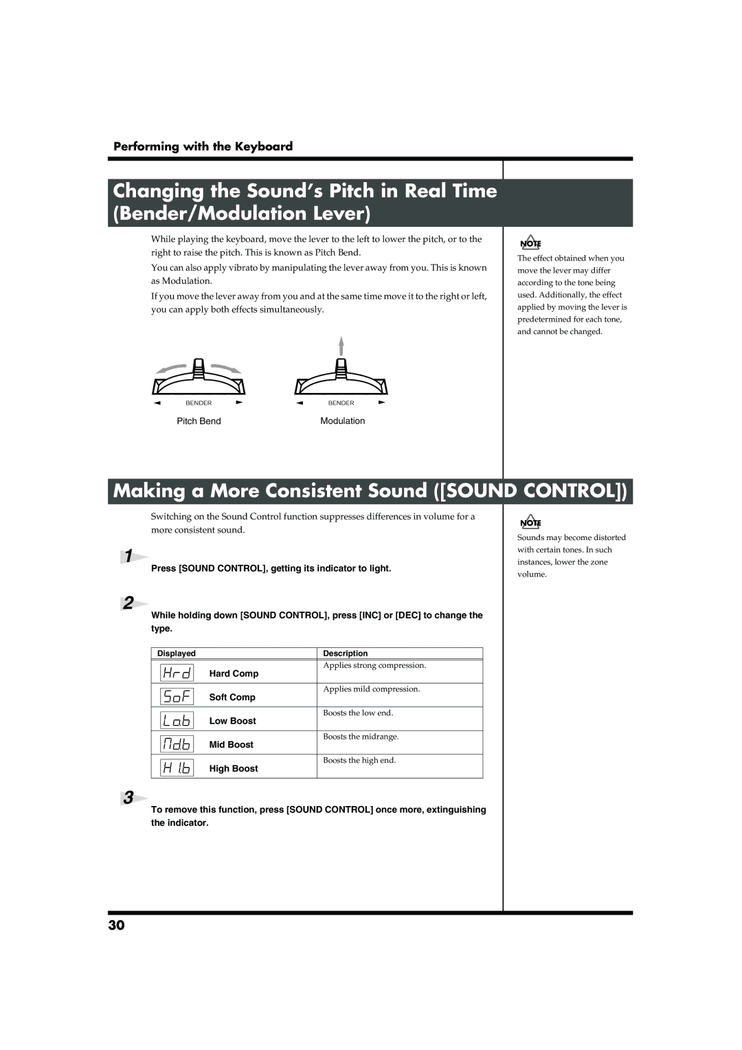 Roland RD-300SX owner manual Making a More Consistent Sound Sound Control 