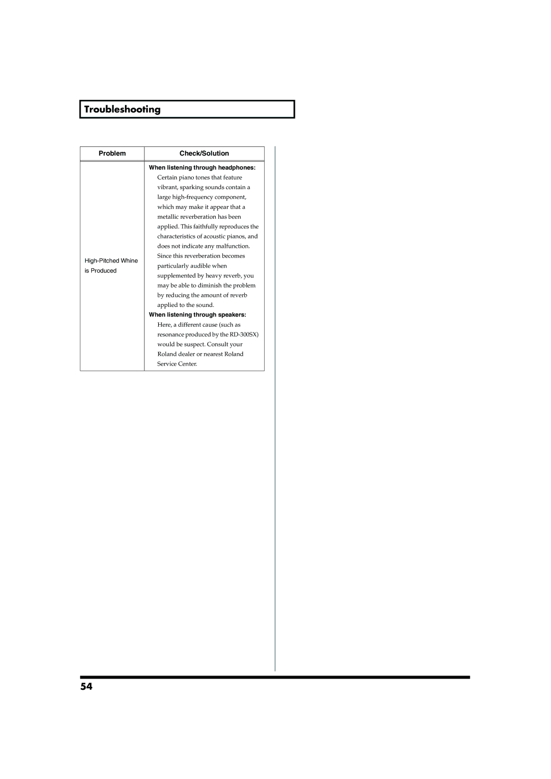 Roland RD-300SX owner manual When listening through headphones, When listening through speakers 