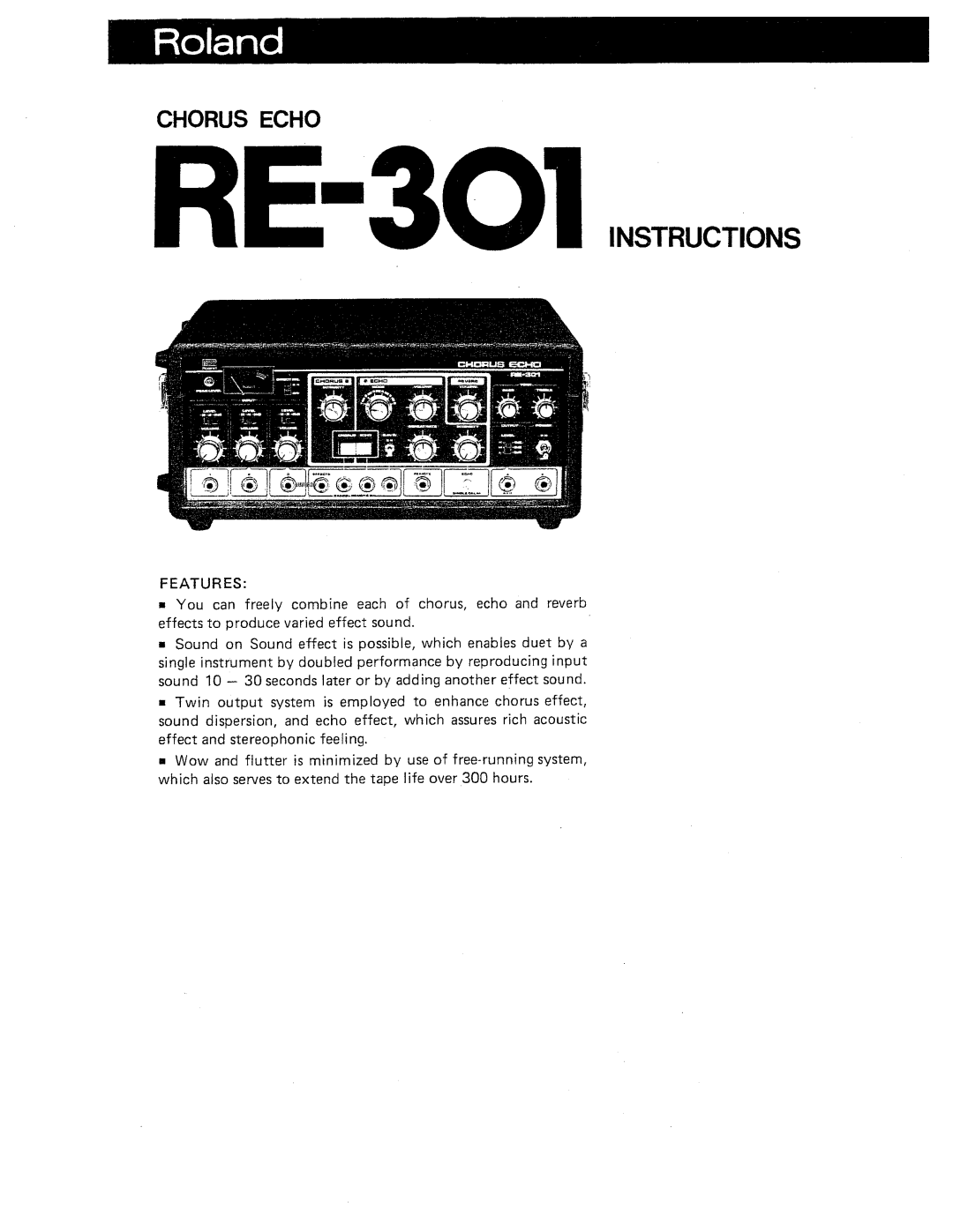 Roland RE-301 manual 