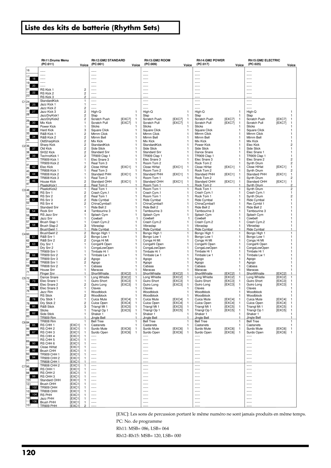 Roland RS-50 manual 120 