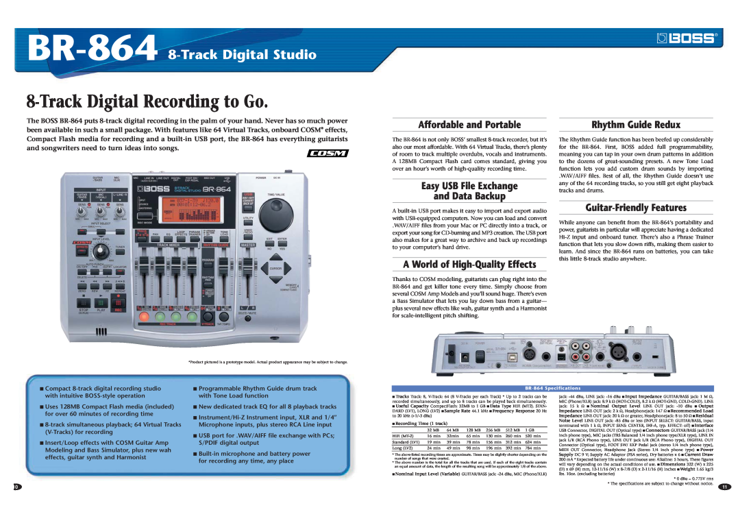 Roland 50, RS-70 Track Digital Recording to Go, BR-864 8-Track Digital Studio, Affordable and Portable, Rhythm Guide Redux 