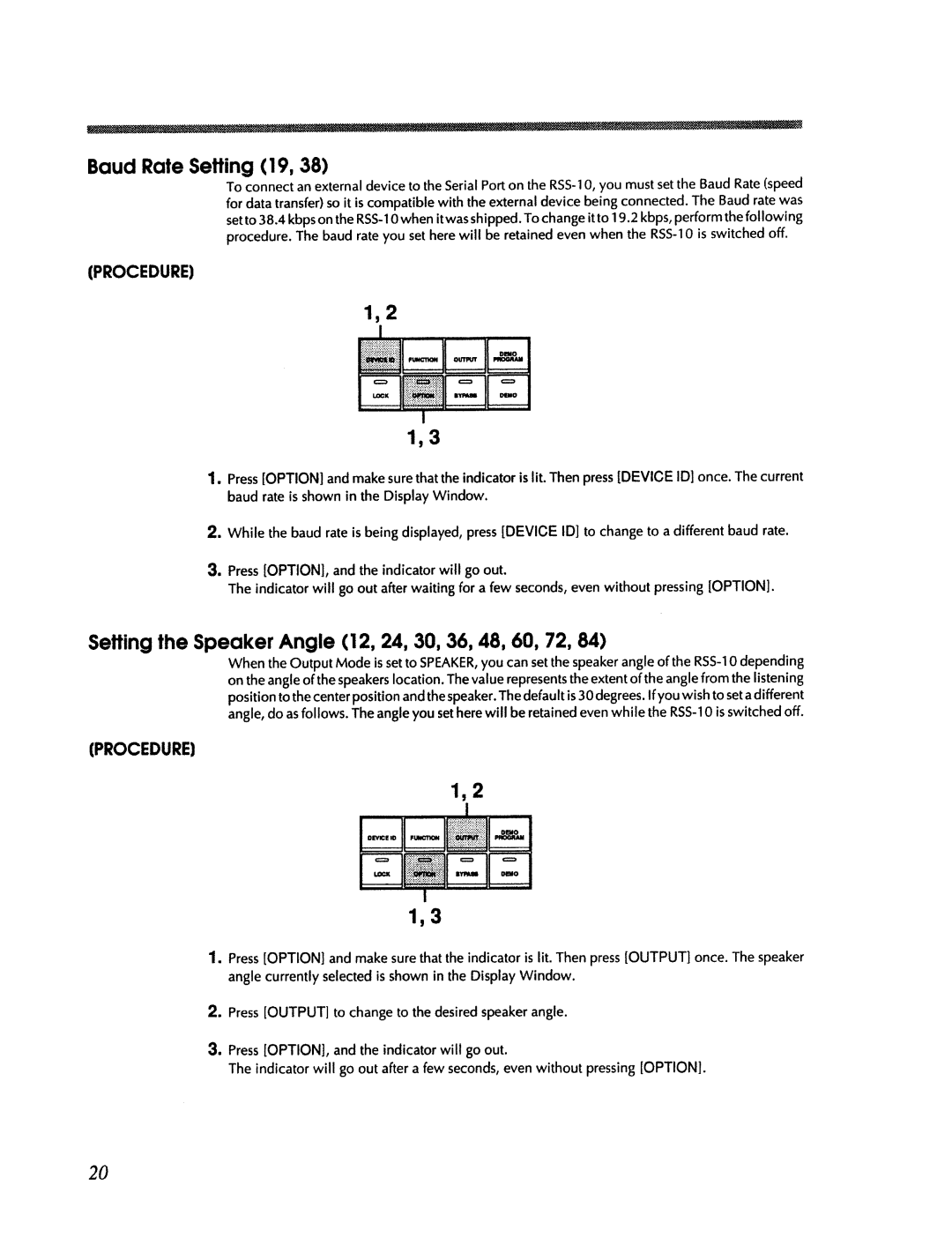 Roland RSS-10 manual 