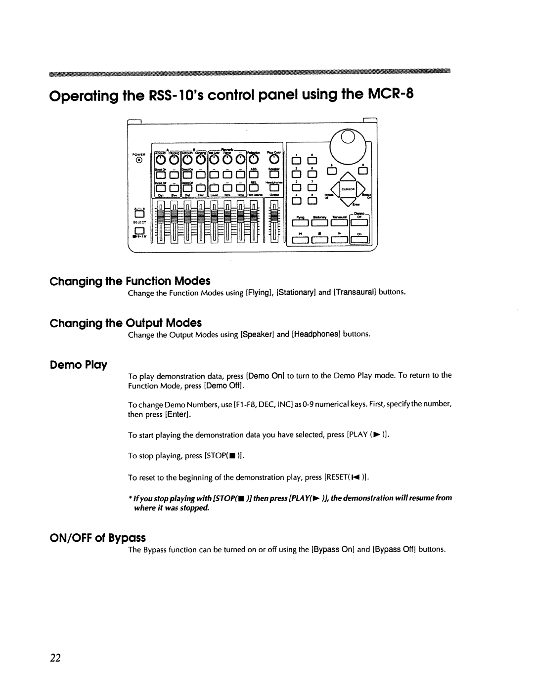 Roland RSS-10 manual 