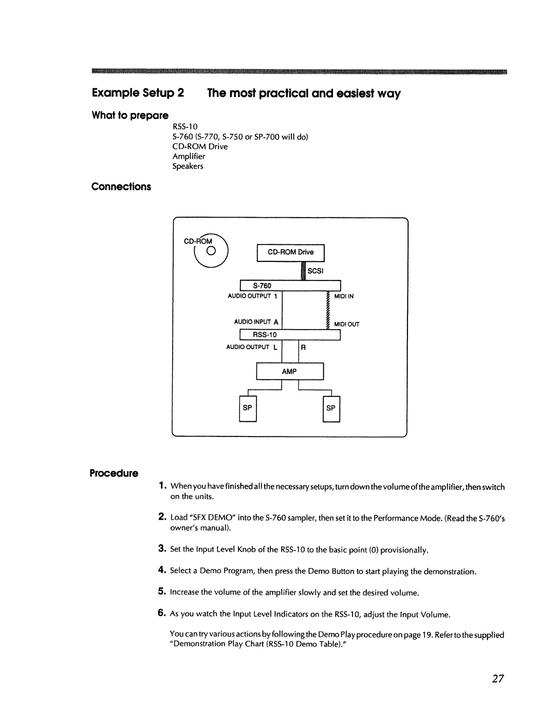 Roland RSS-10 manual 