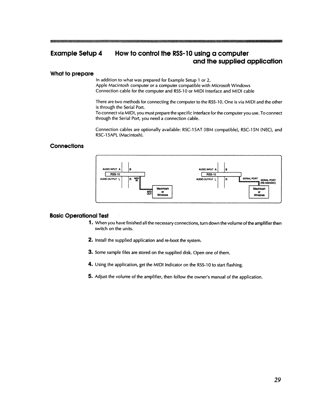 Roland RSS-10 manual 