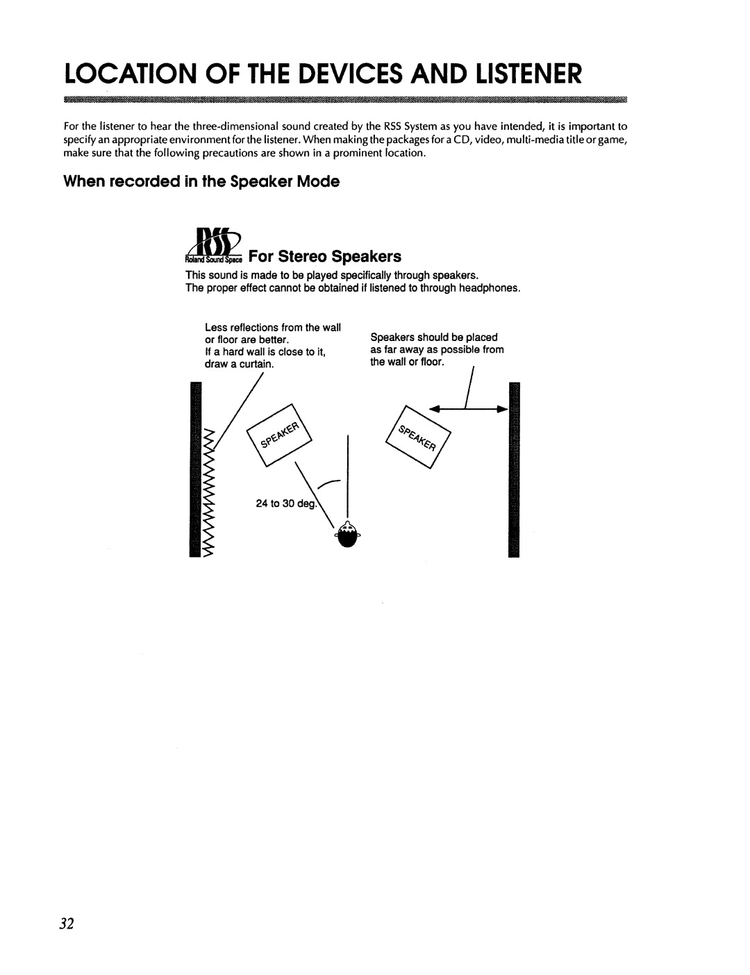 Roland RSS-10 manual 