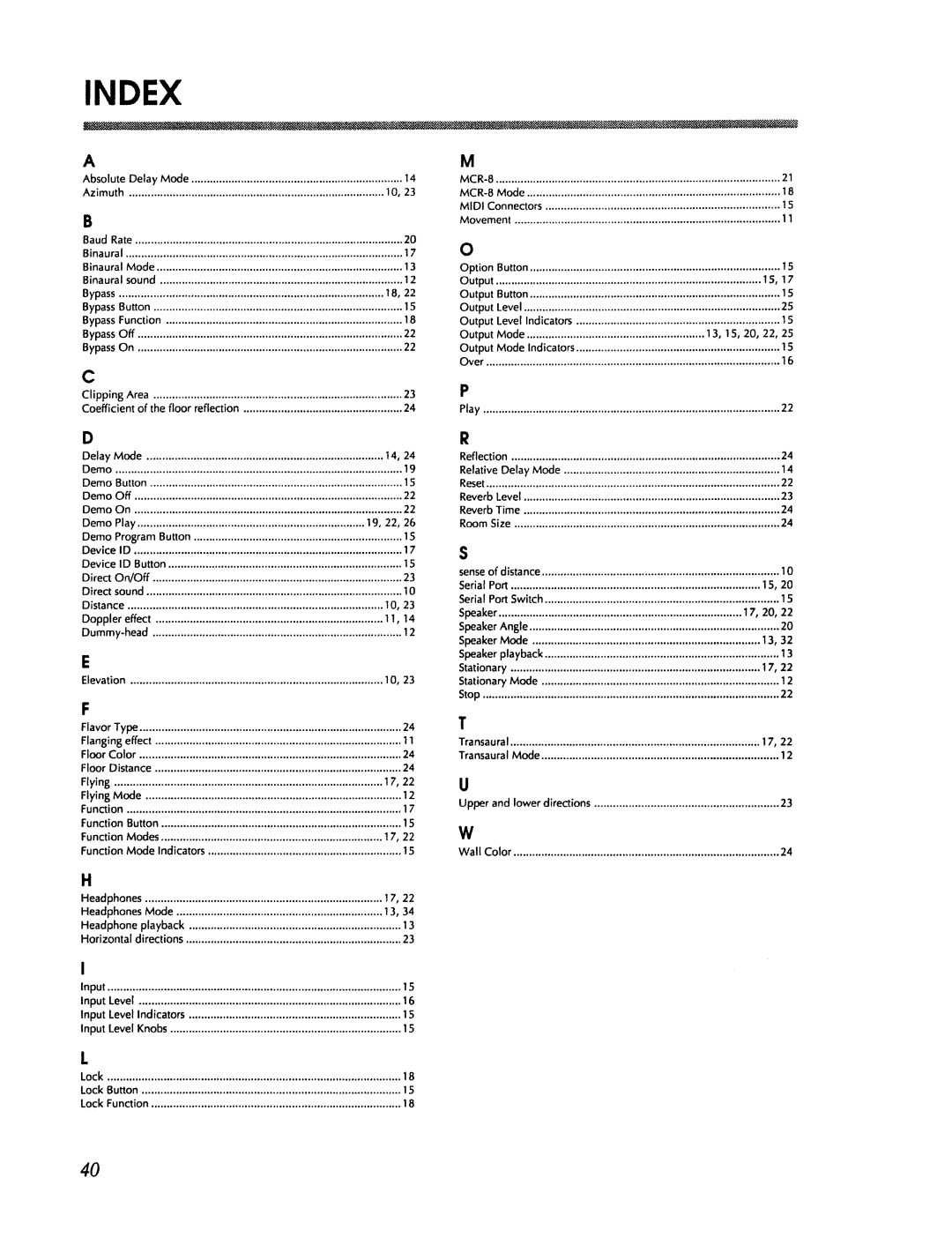 Roland RSS-10 manual 