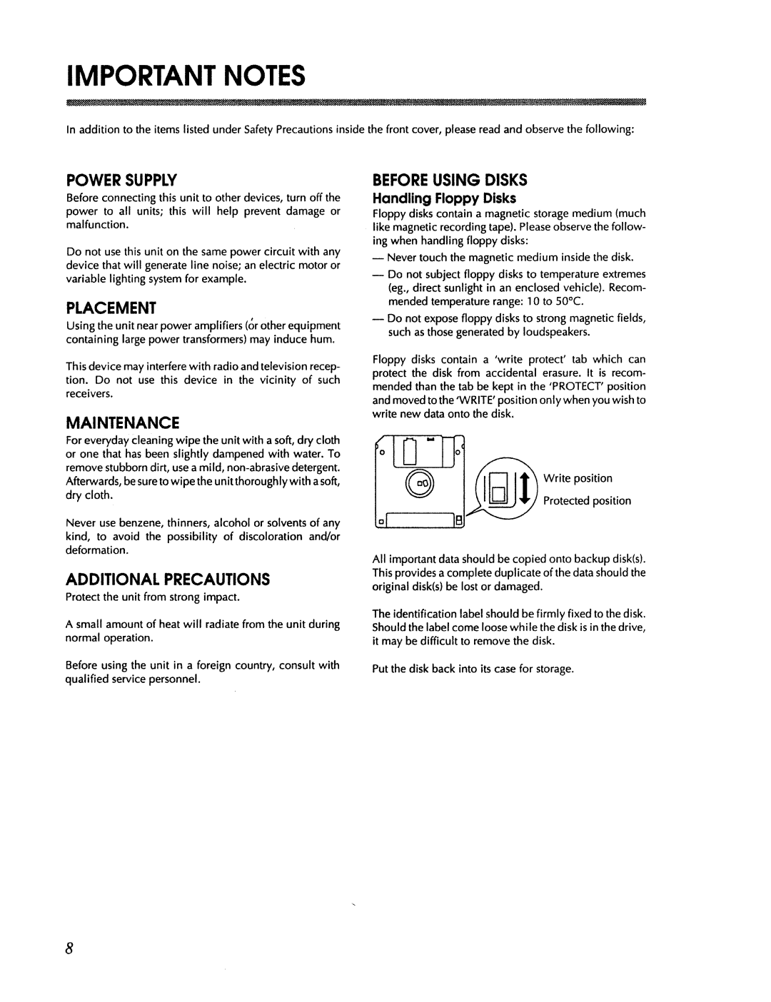 Roland RSS-10 manual 