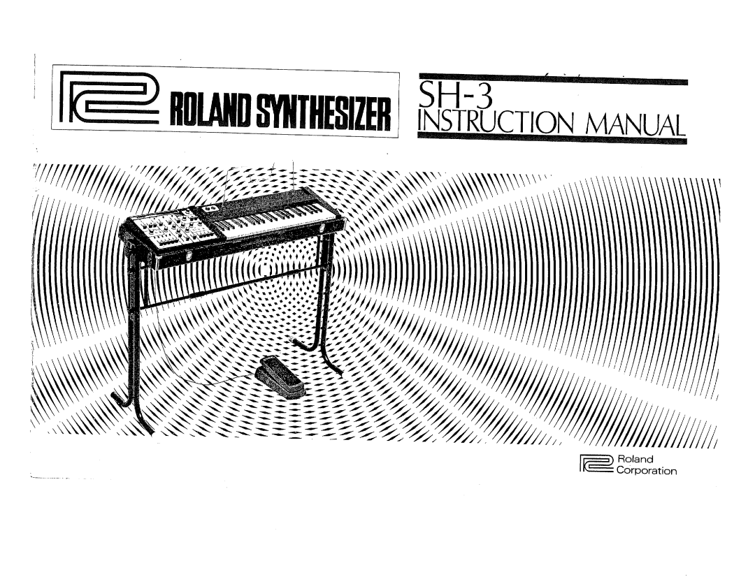 Roland SH-3 manual 