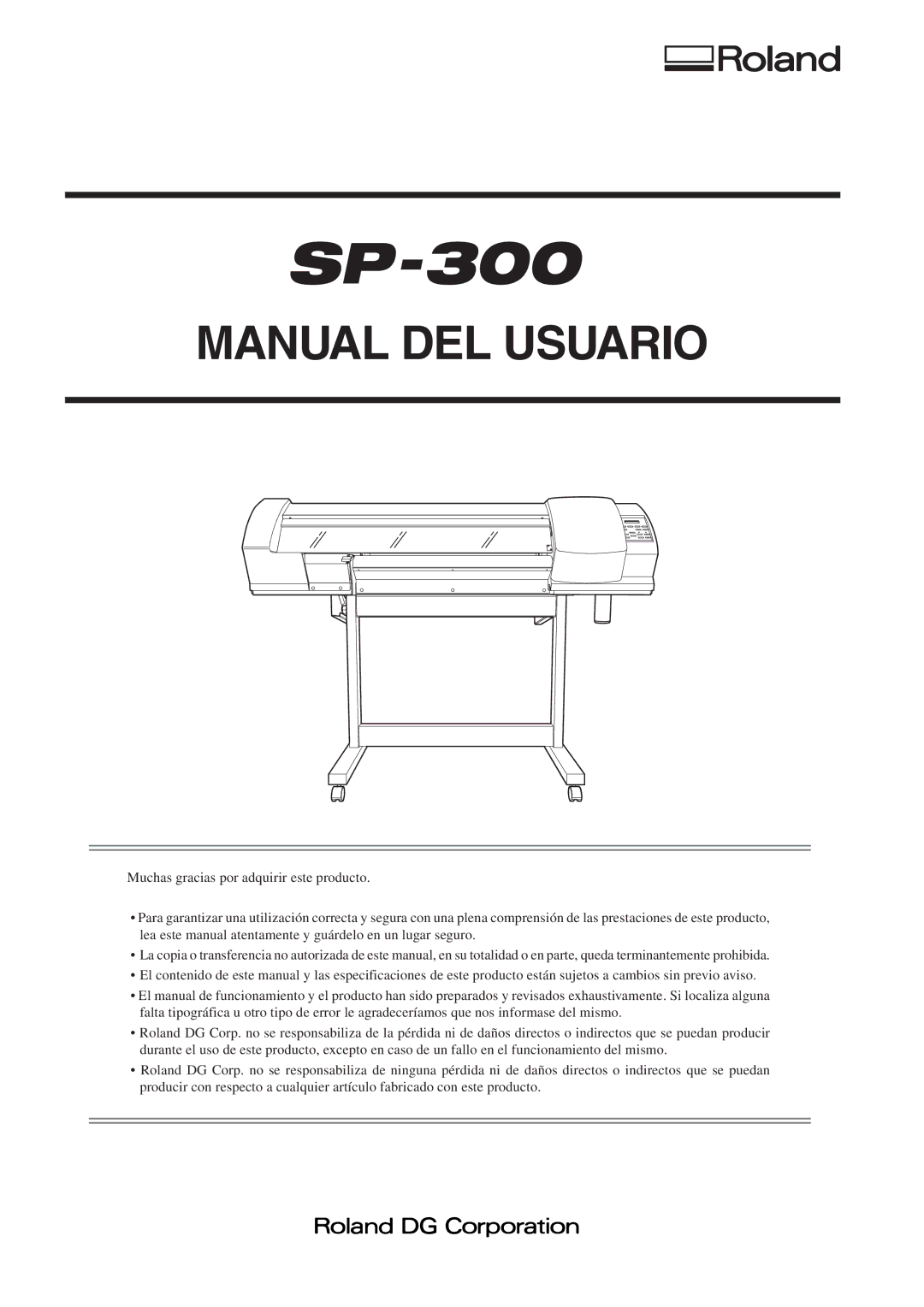 Roland SP-300 manual Manual DEL Usuario 