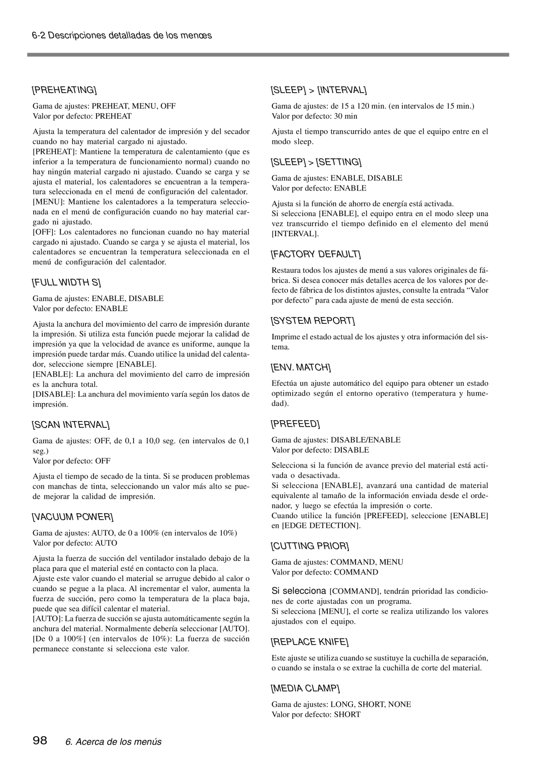 Roland SP-300 manual System Report 