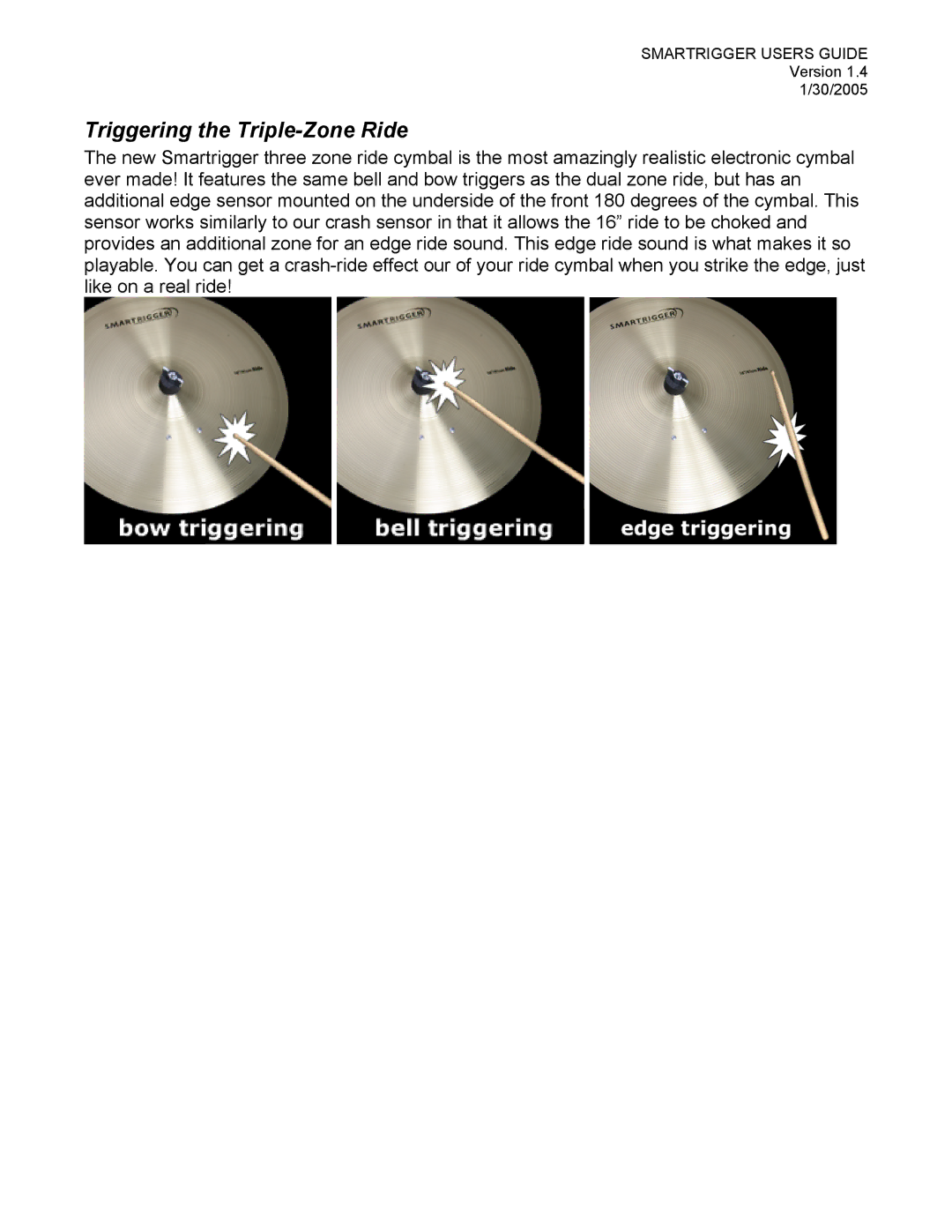 Roland TD-6/6V, TD-12, TD-3, TD-8, TMC-6, TD-20 manual Triggering the Triple-Zone Ride 