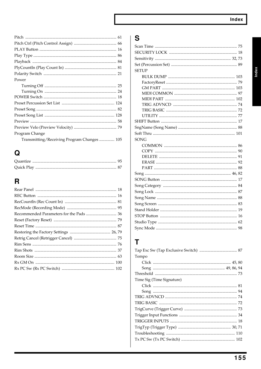 Roland TD-6 owner manual 155, Pitch 