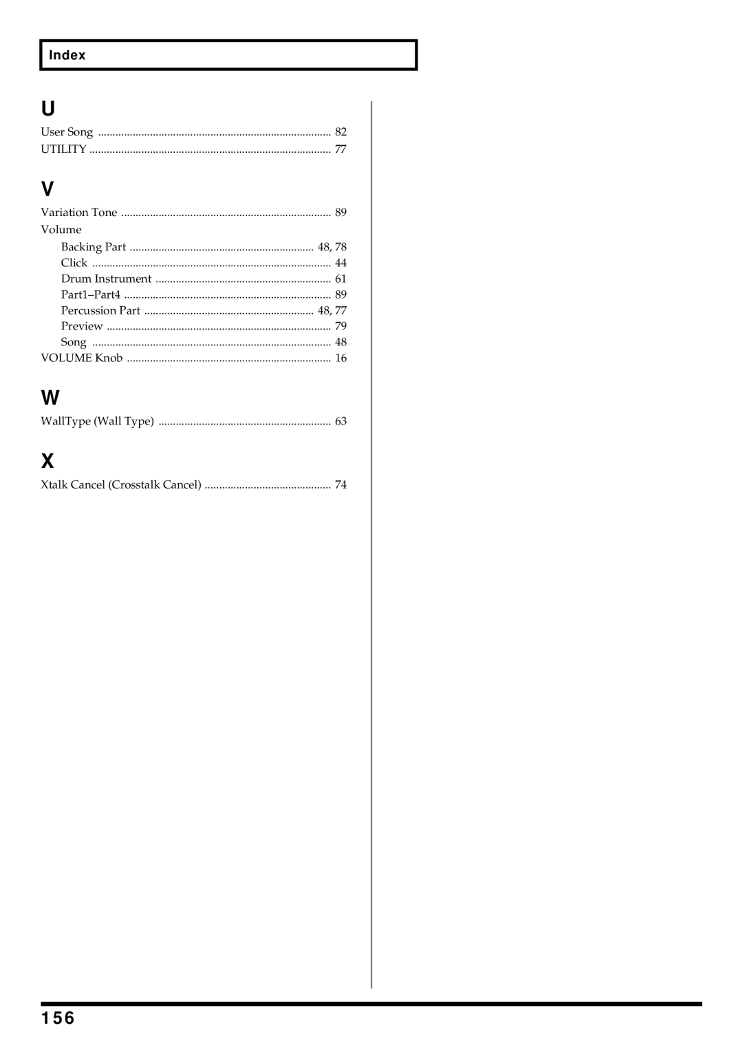 Roland TD-6 owner manual 156, Volume 