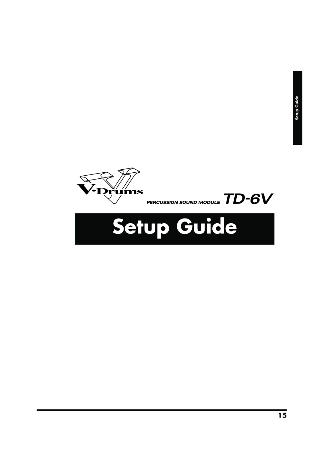 Roland TD-6V owner manual Setup Guide 