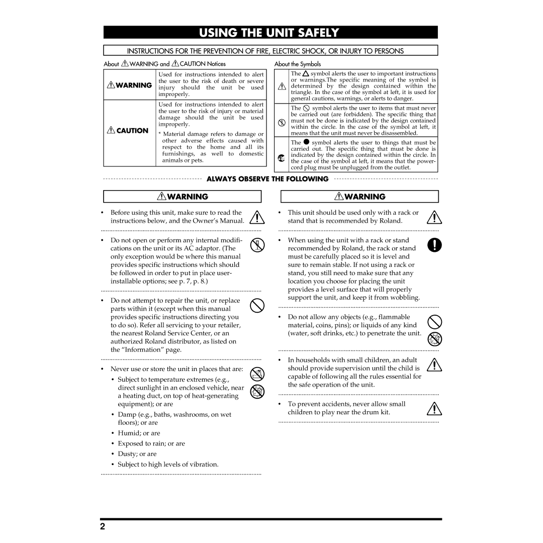 Roland TD-8KV owner manual 