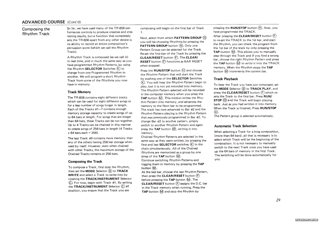 Roland TR-606 manual 