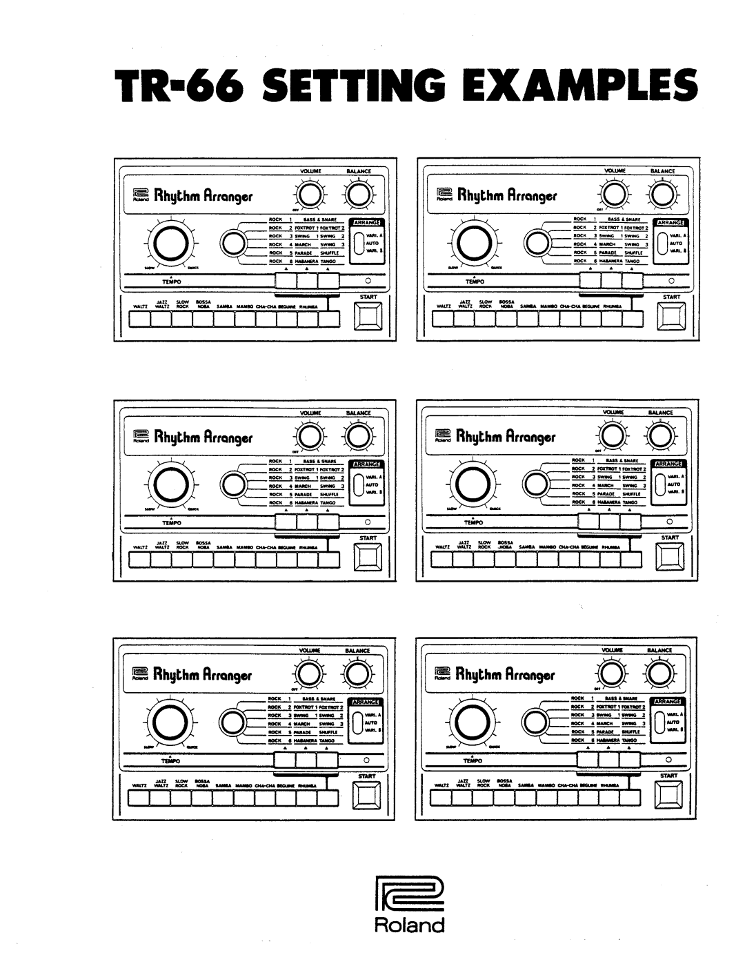 Roland TR-66 manual 