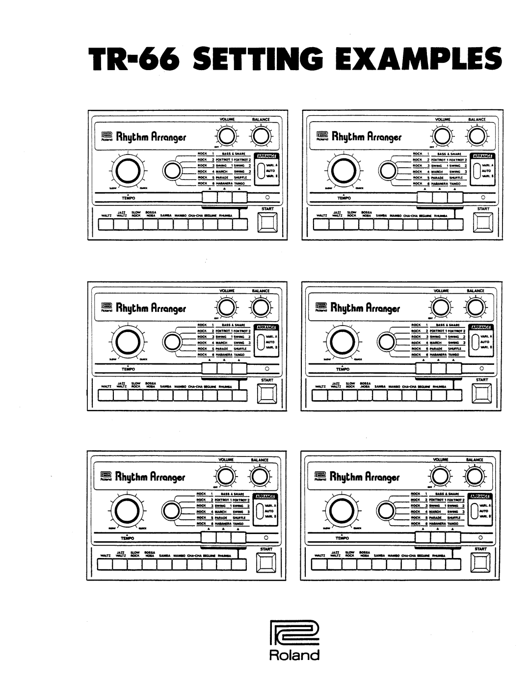 Roland TR-66 manual 