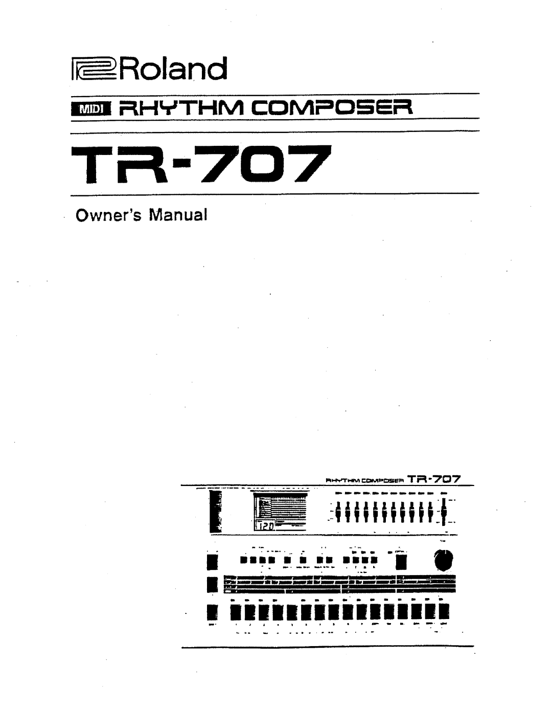 Roland TR-707 manual 