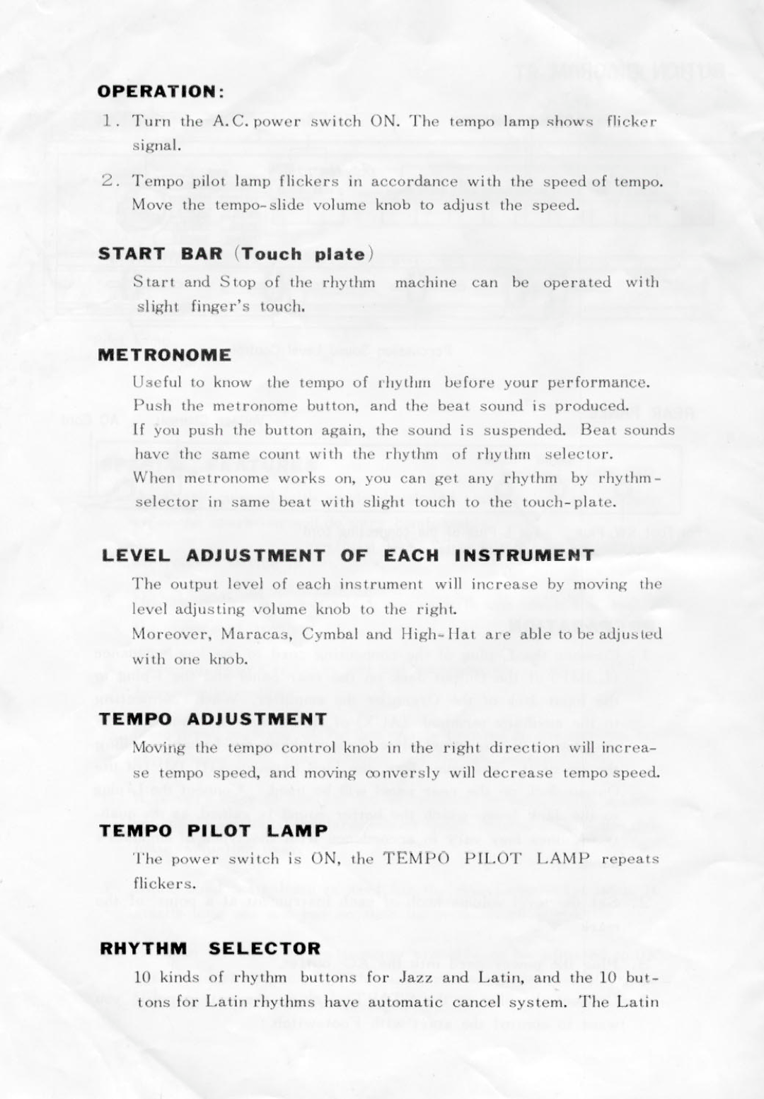 Roland TR-77 manual 