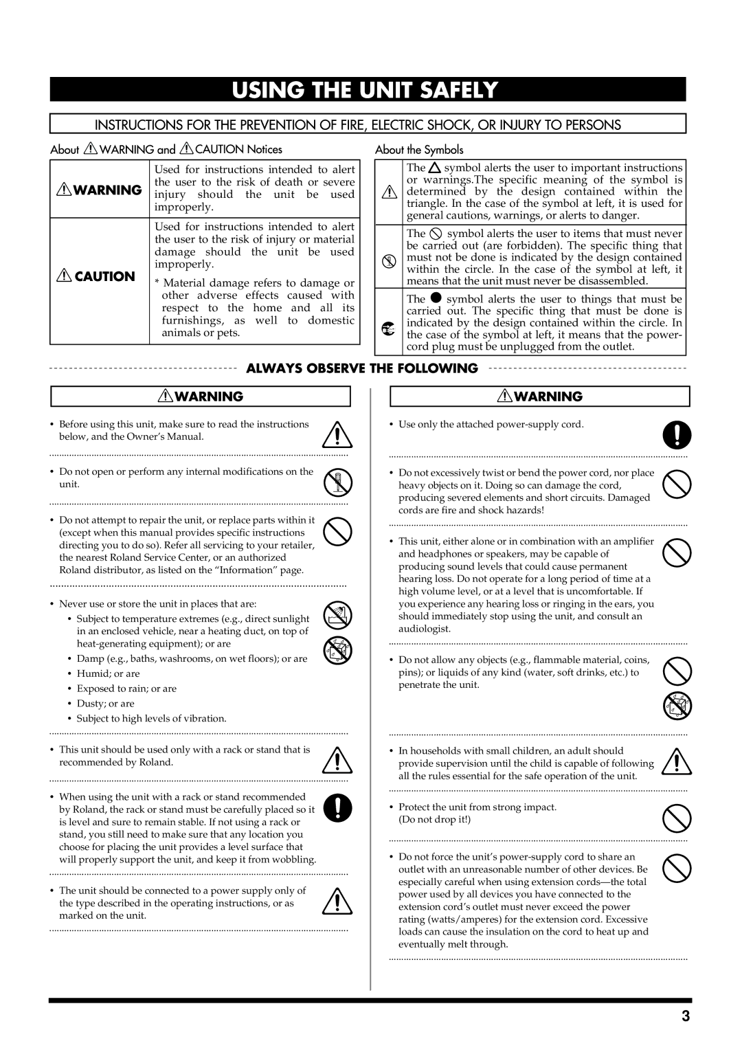 Roland V-Synth owner manual 