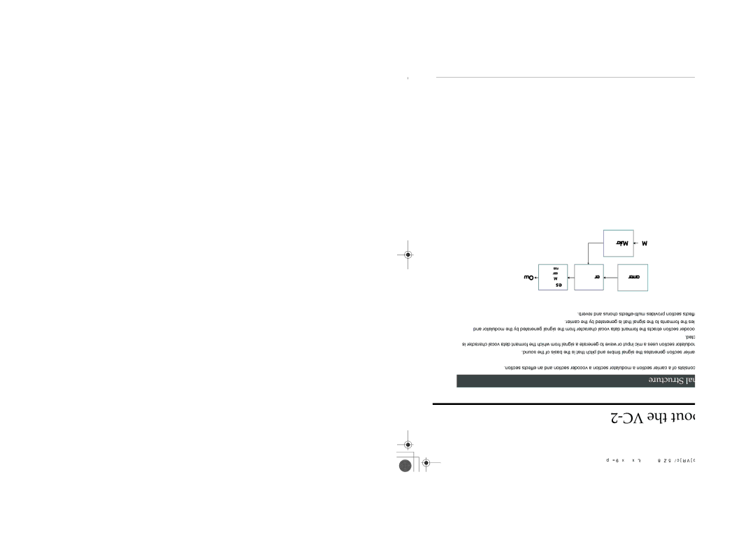 Roland owner manual About the VC-2, Internal Structure 