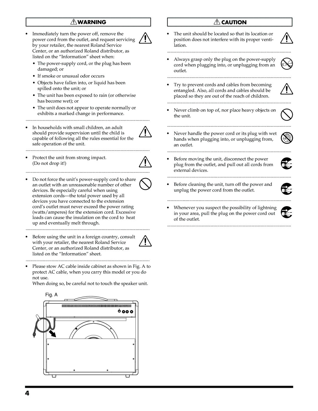 Roland VGA-3 owner manual Fig. a 