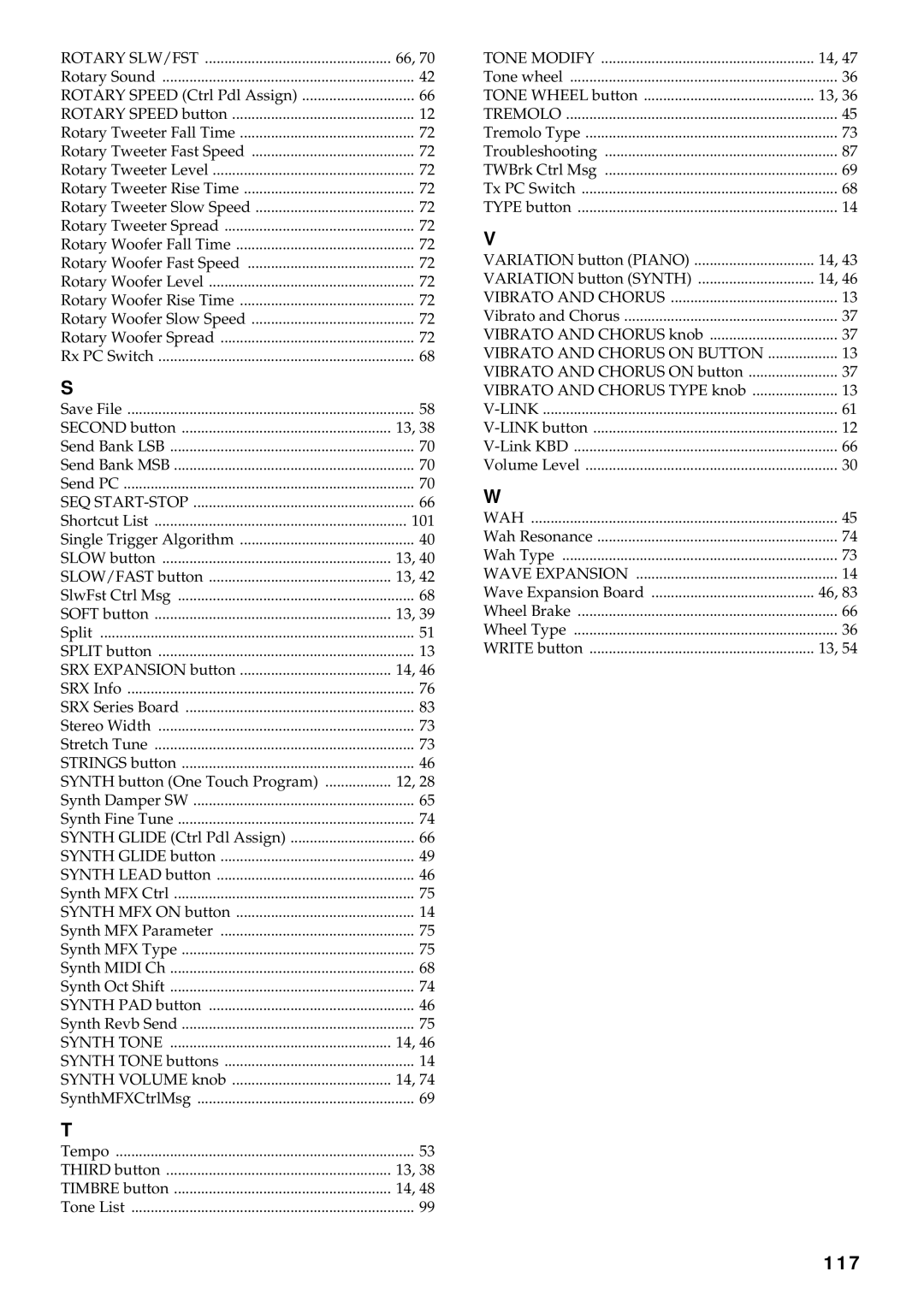 Roland VR-760 owner manual 117 