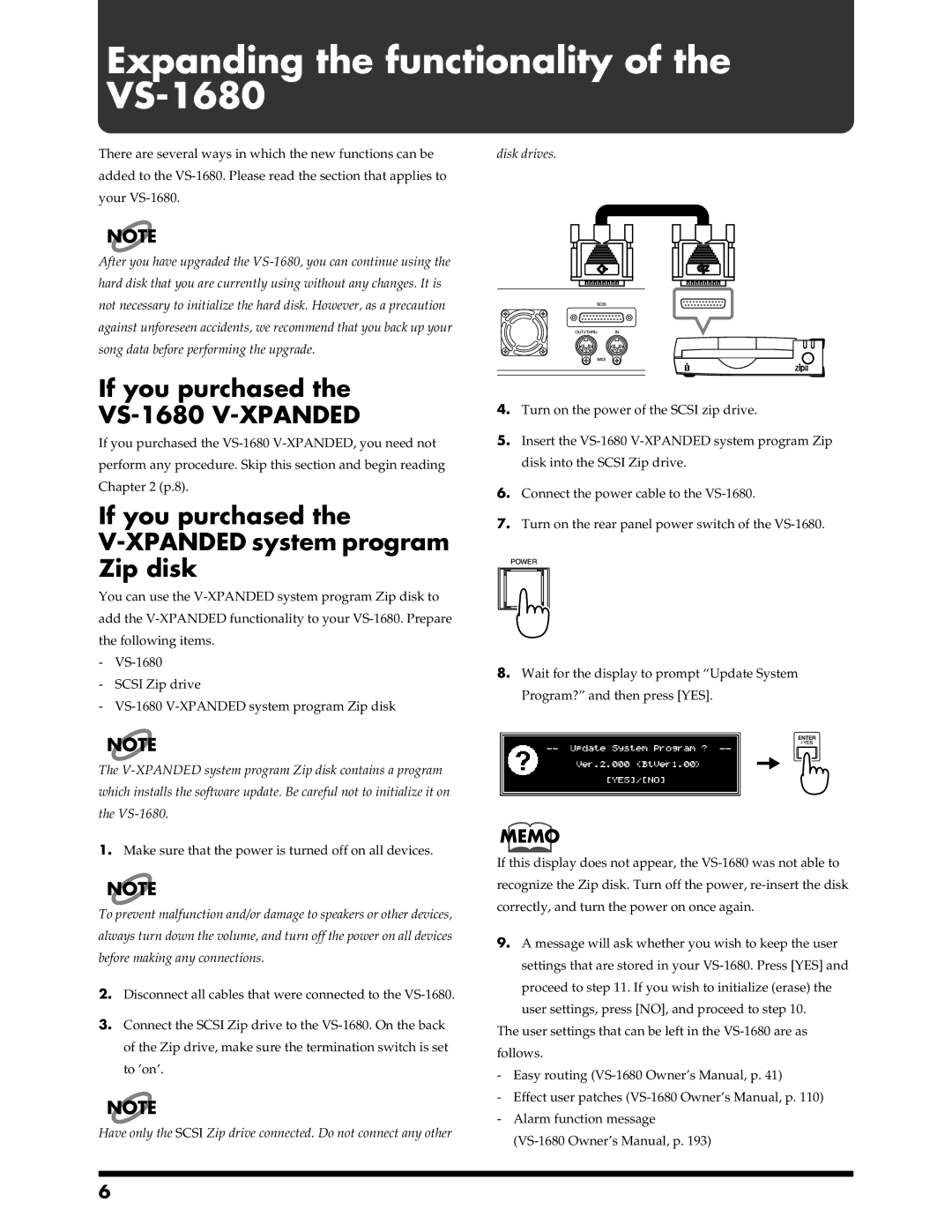 Roland owner manual Expanding the functionality of the VS-1680, If you purchased 