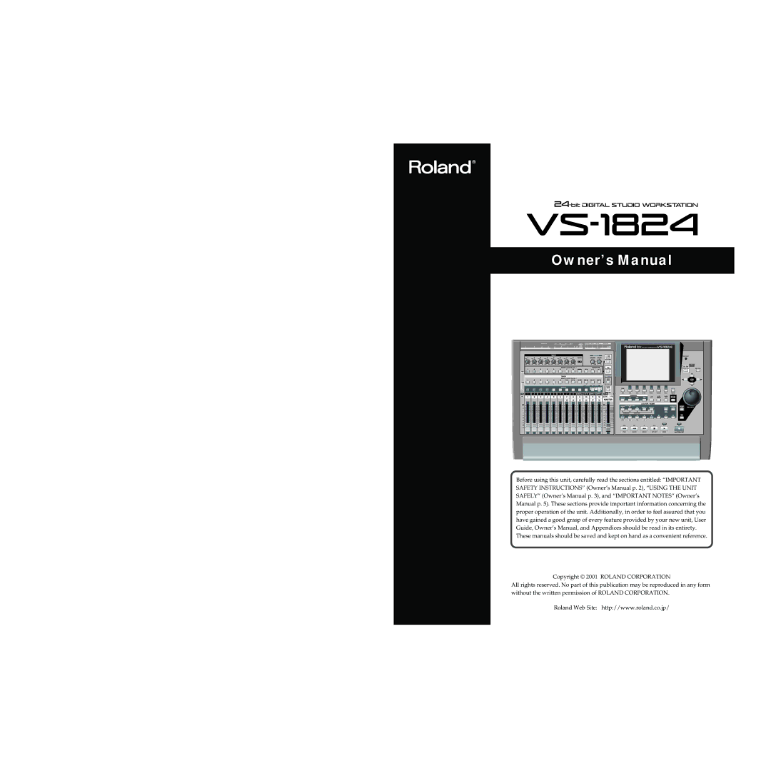 Roland VS-1824 owner manual 