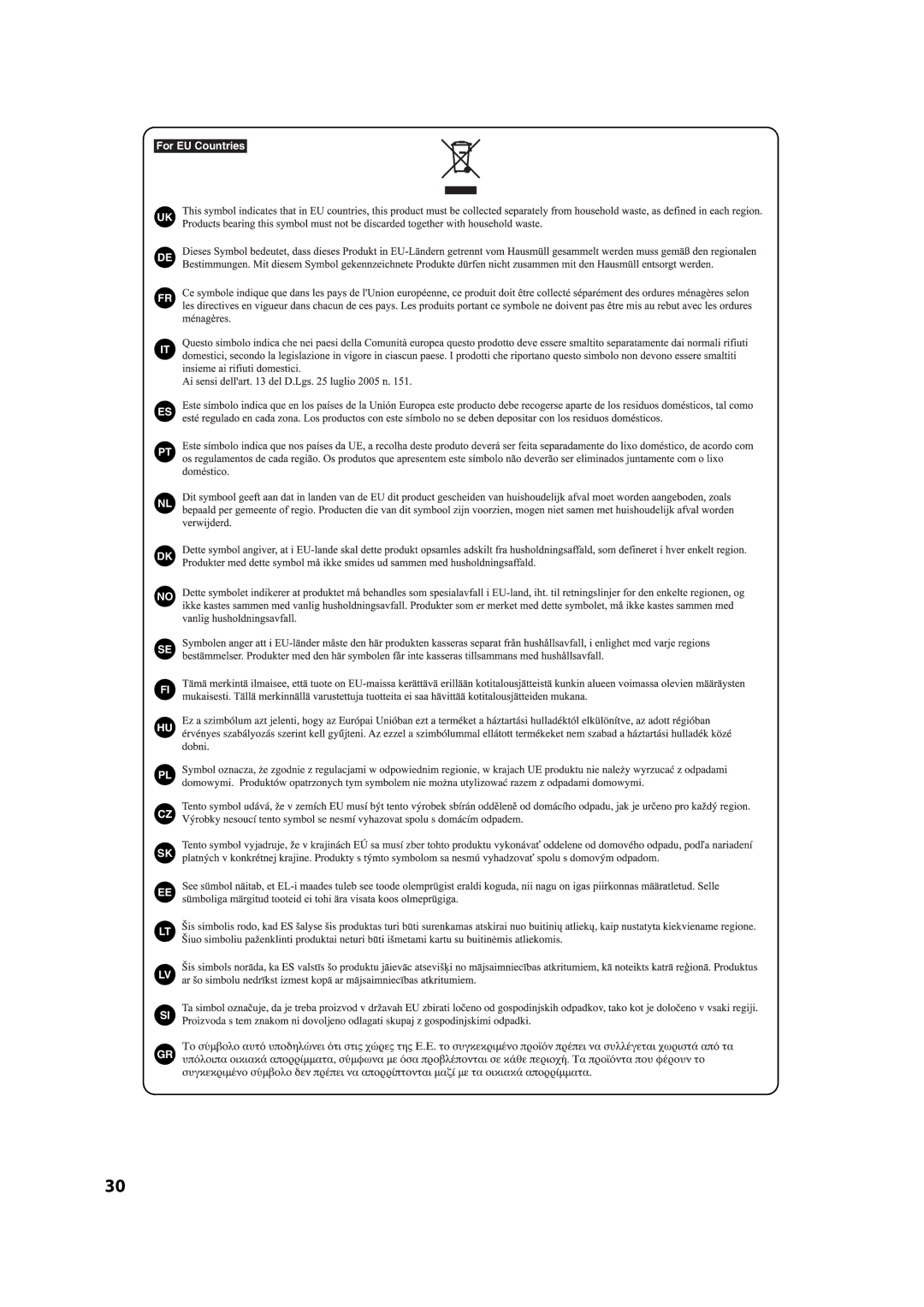 Roland VS-700R owner manual For EU Countries 