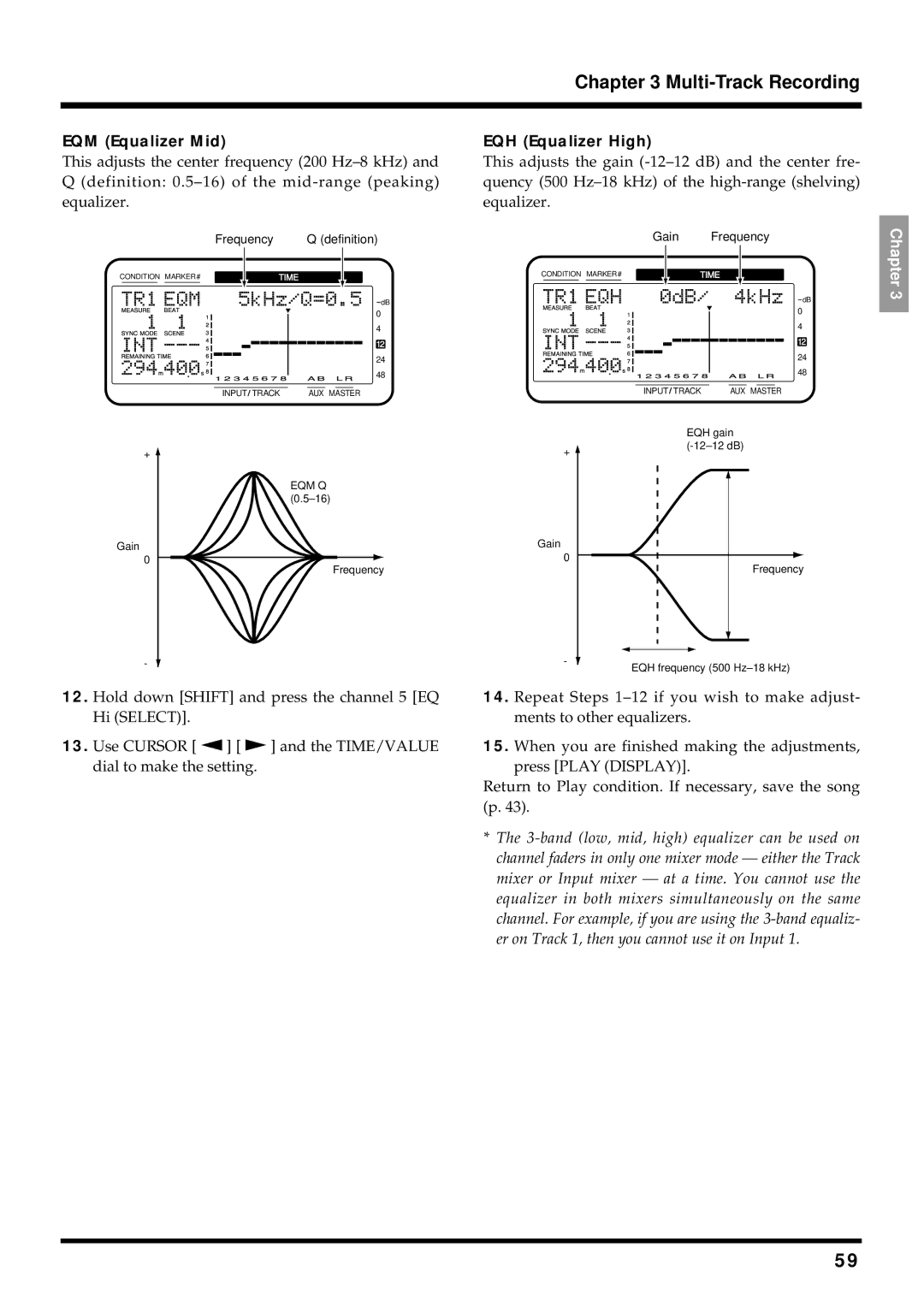 Roland VS-880EX owner manual EQH Equalizer High 