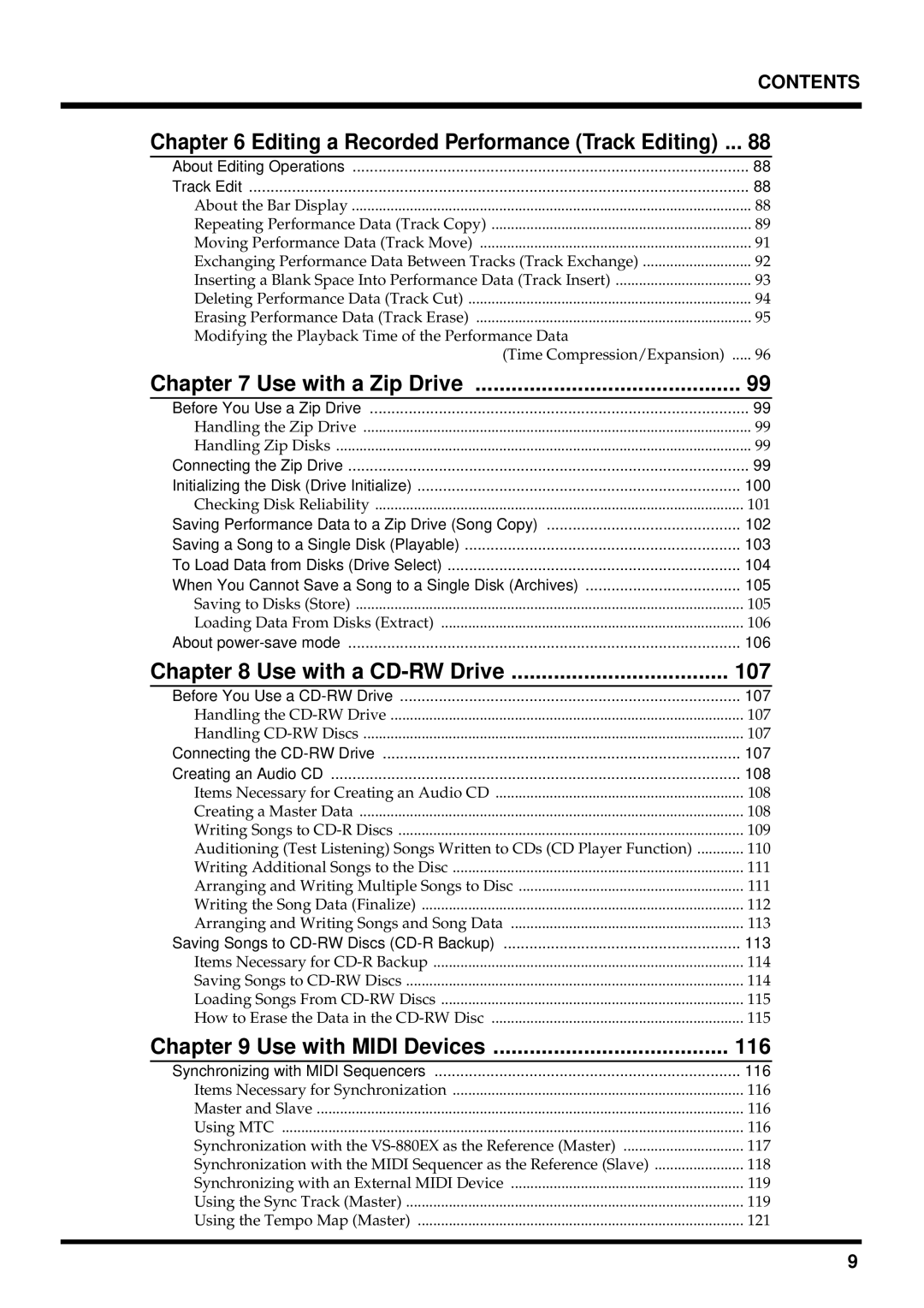 Roland VS-880EX owner manual Editing a Recorded Performance Track Editing 