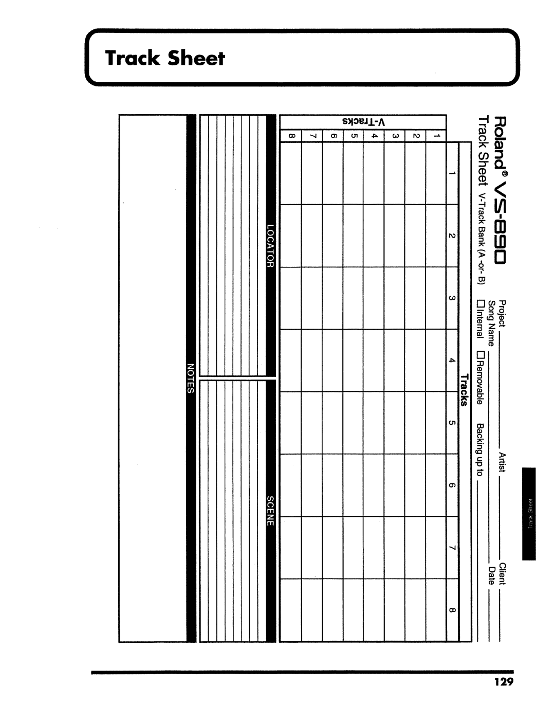 Roland VS-890 manual 