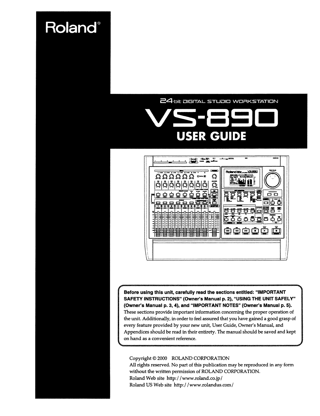 Roland VS-890 manual 